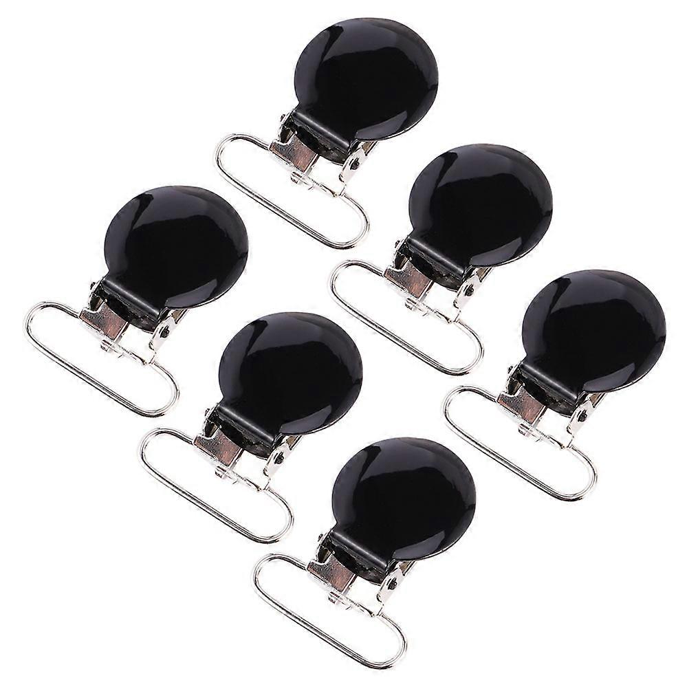 Versatile Clothing Suspender Clips Round Shape Iron Material Durable Secure Hold 6Pcs Suitable For Home Use And Adults