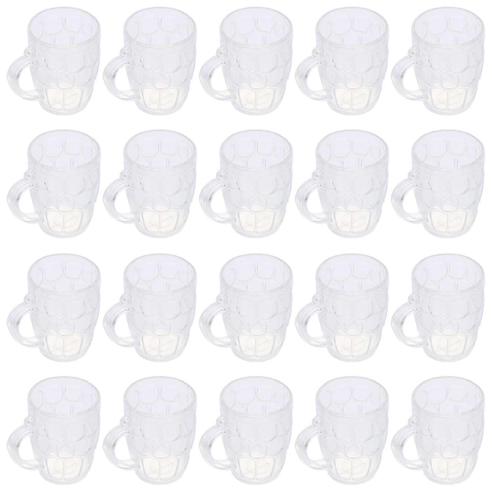 Mini Cup for DIY Crafts Transparent Plastic 100Pcs Set Home Use