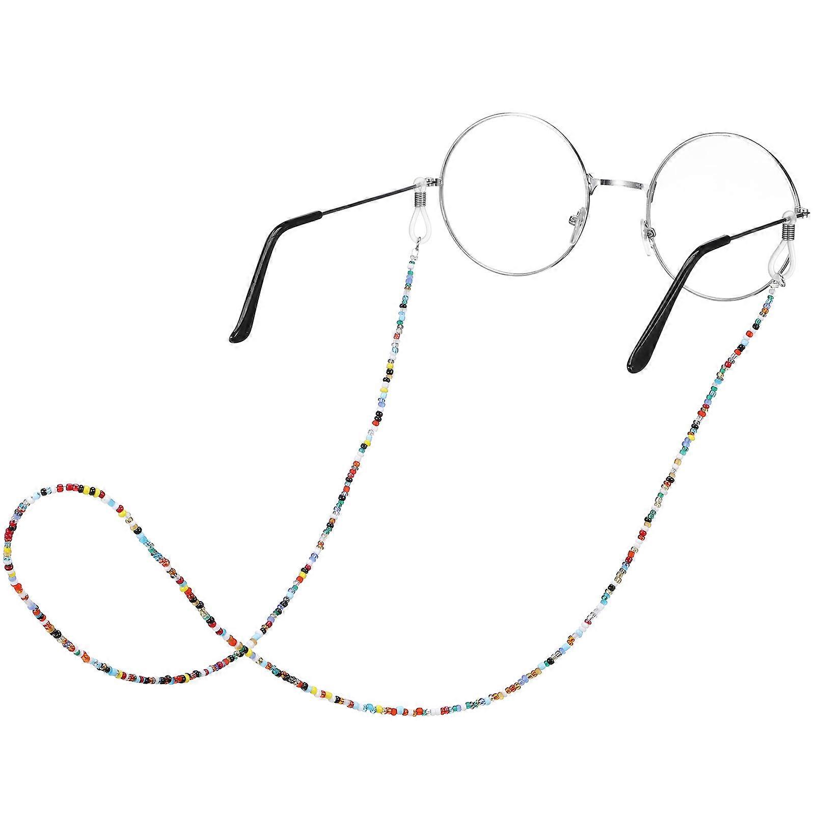 Eyeglass Chain Cord for Anti-Slip Use with 8Pcs Handmade Colorful Beads