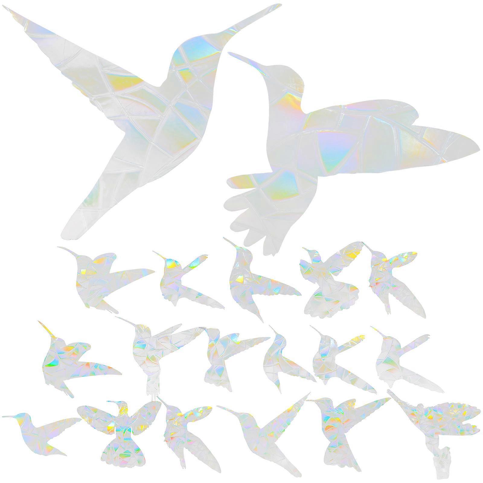 Window Clings Anti-Collision Hummingbird Decals For Homeowners 30.00X20.00X0.10CM Assorted Color Decorative 4 Sets