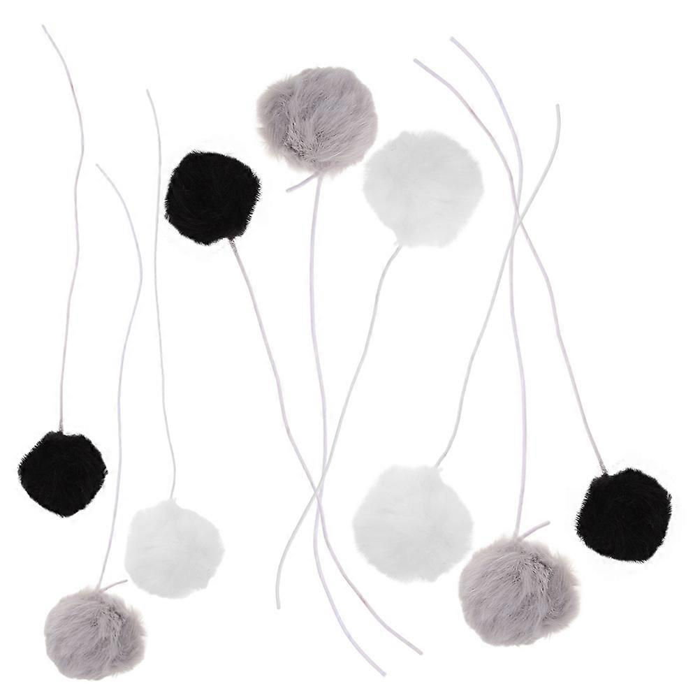 Interactive Cat Teaser Toy Plush Ball for Indoor Cats with 45Pcs Set