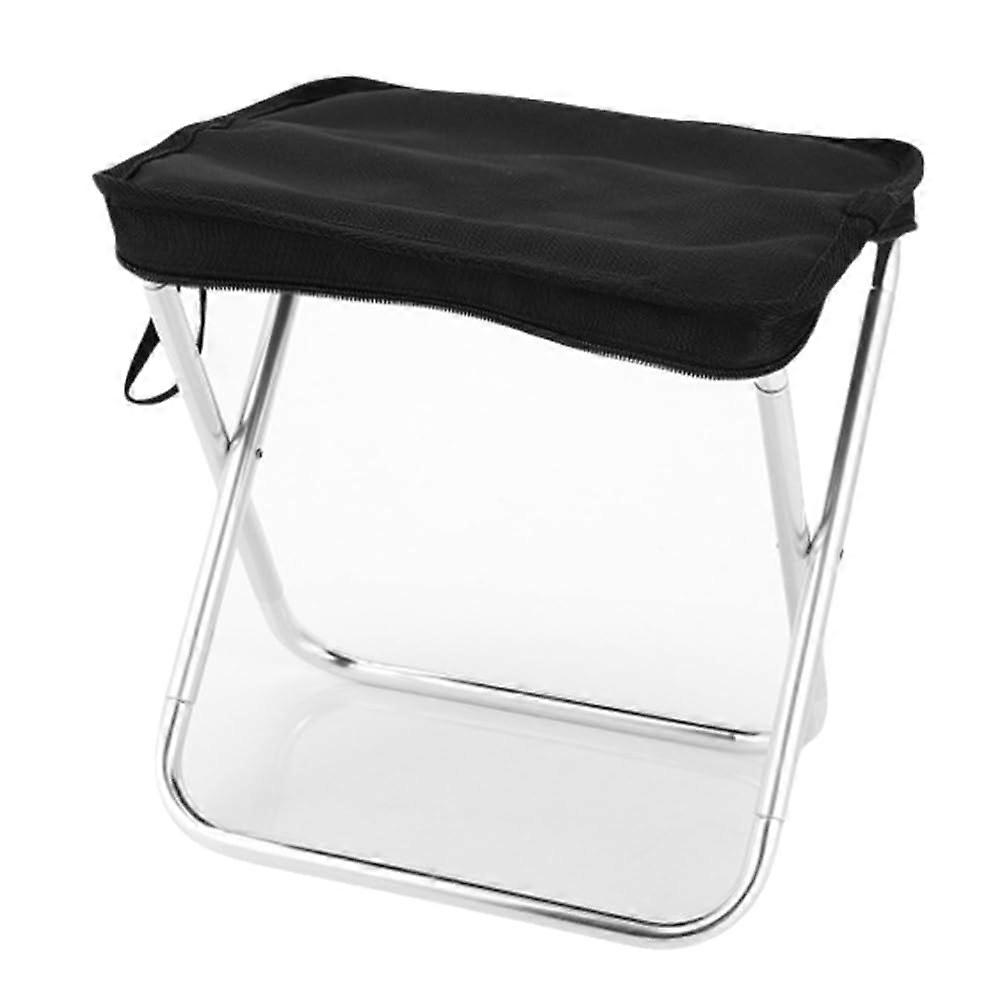 Outdoor Camping Stool Folding Fishing Chair Aluminum Alloy Portable Bag Black Mini Portable Seat Picnic BBQ