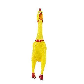 Schreiendes Huhn Spielzeug lindern Stress Angst Lustiges Quietschen Geräusch Hühnerspielzeug für Hunde Erwachsene L L