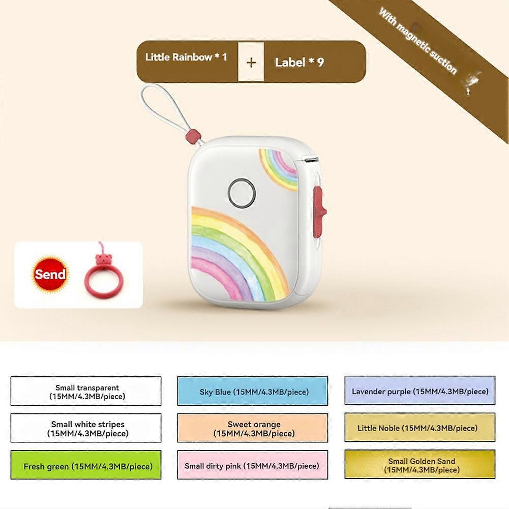 Tragbarer Thermodrucker, Mini-Drucker, Regenbogenfarbe