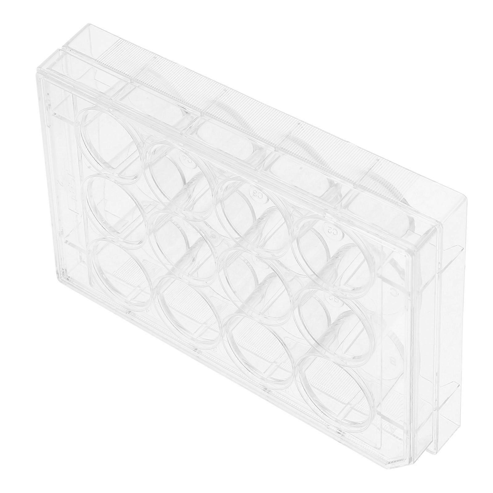 Culturing Plate for Laboratory 12 Well Cell Culture Container Transparent Material