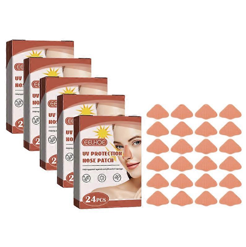 1-5x Reusable Sunblock Patches For Nose Uv Protection Concealer Moisturizing Patch For Outdoor Training Swimming