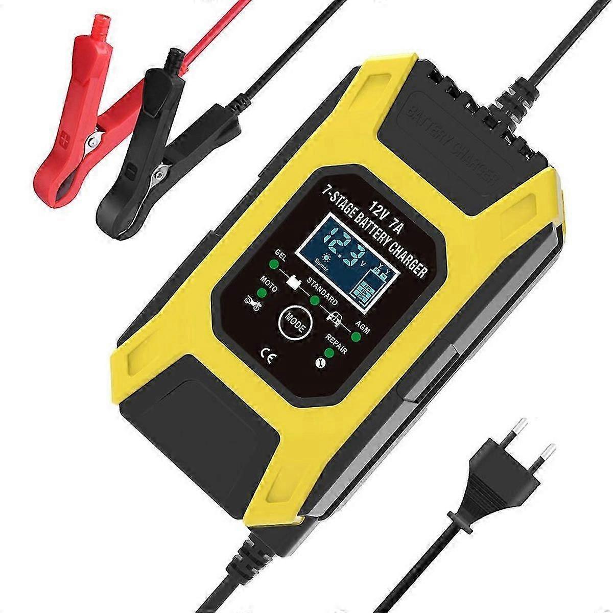 12V 7A 7-Stage Pulse Battery Charge compatible with GEL WET (EU Plug)