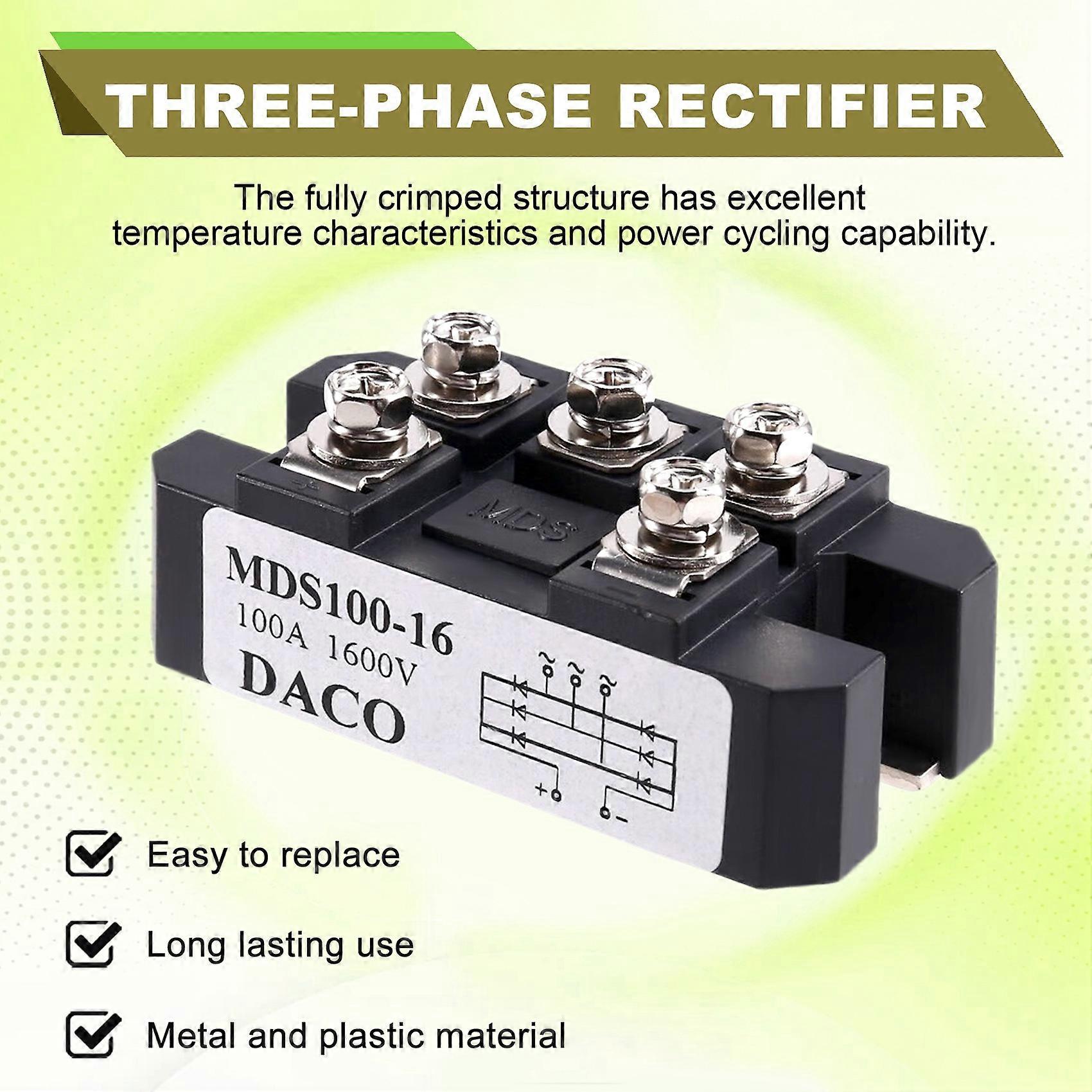 Three-Phase Rectifier Module MDS100-16 MDS100A1600V Three-Phase Bridge Rectifier