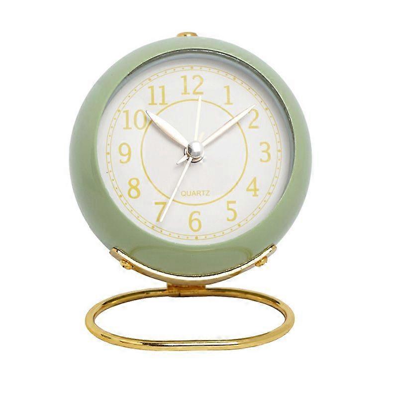 Alarm Clocks,Retro Backlight Cute Simple Design Small Desk Clock with Night Light,Silent Non-Ticking,Battery Powered,for Kids,Bedroom,Travel,Kitchen,B