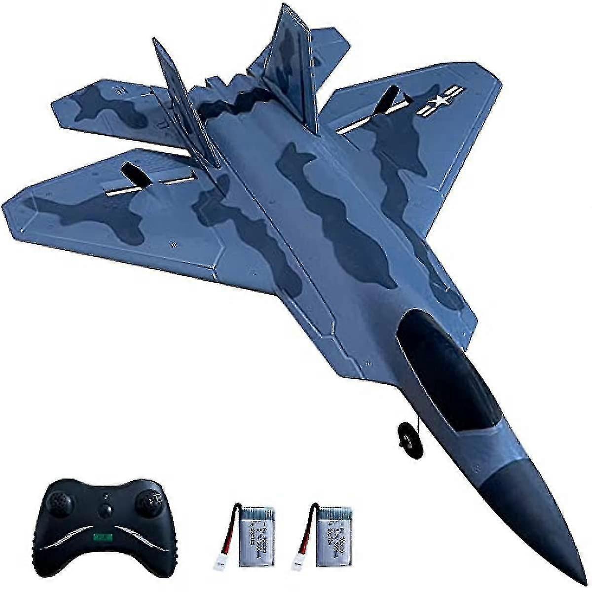 Hawk S Work 2 Channel Rc Airplane F-22 Rc Plane Ready To Fly 24 Ghz Remote Control Airplane Easy To Fly Rc Glider For Kids & Beginners 25-26