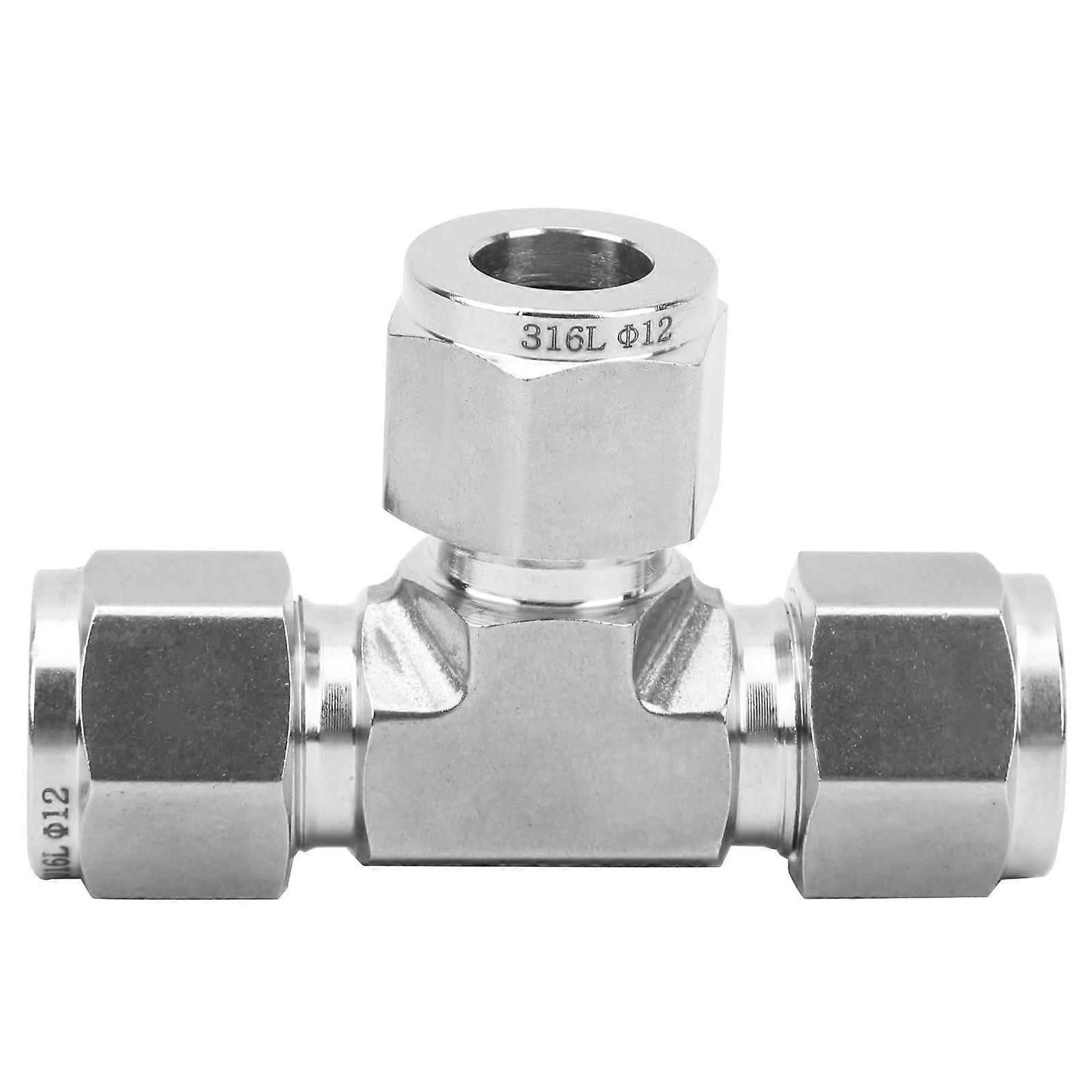 Compression Ferrule Connector Tee Stainless Steel Die Forging Equal Diameter Model F12 For Oil Refining Industry