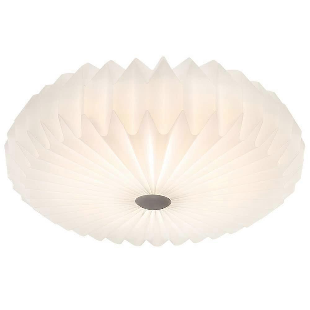 Simple Ceiling Light Round LED Ceiling Lamp White Creative Pleated For Study Bedroom Dining Room