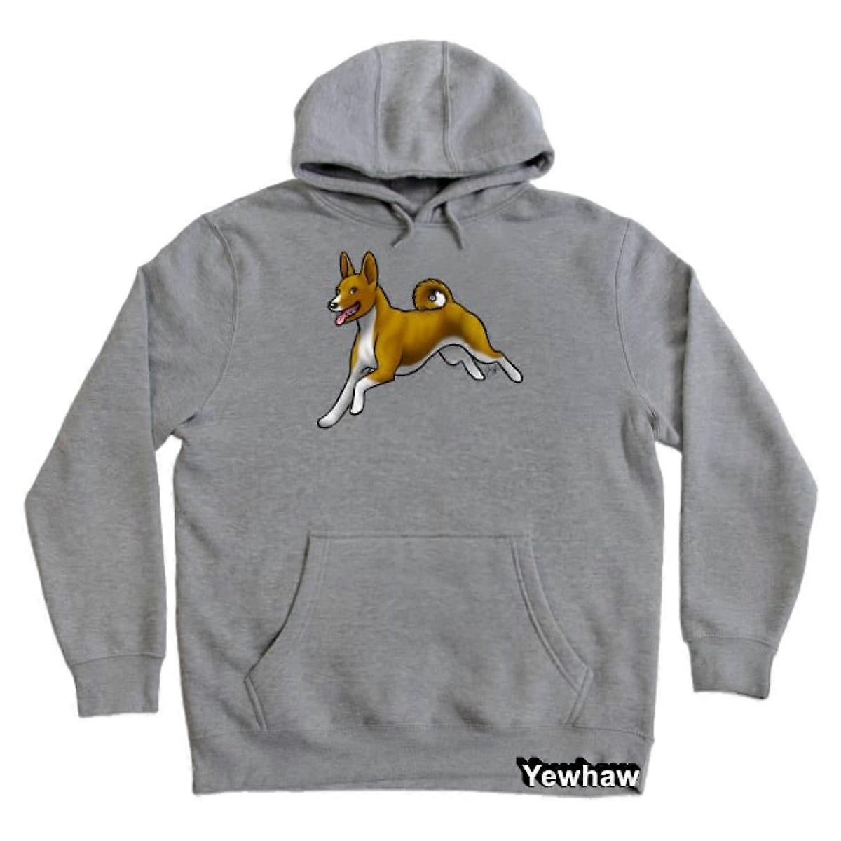 Chien - Basenji - Sweat à capuche châtaigne