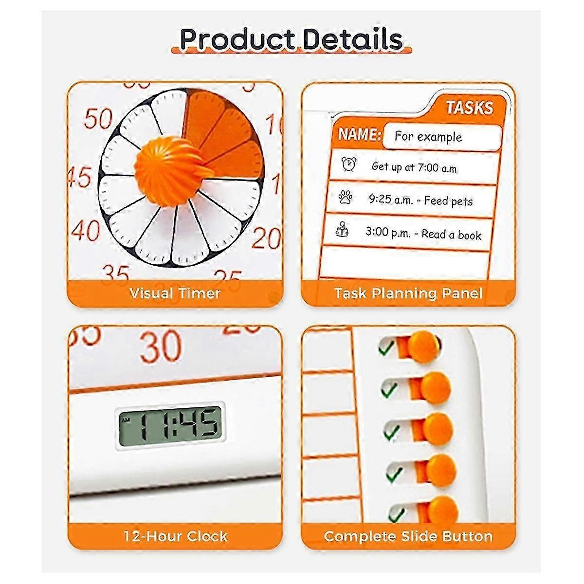 3-in-1 Visual ADHD Timer for Kids & Adults with Planning Board, Task ...