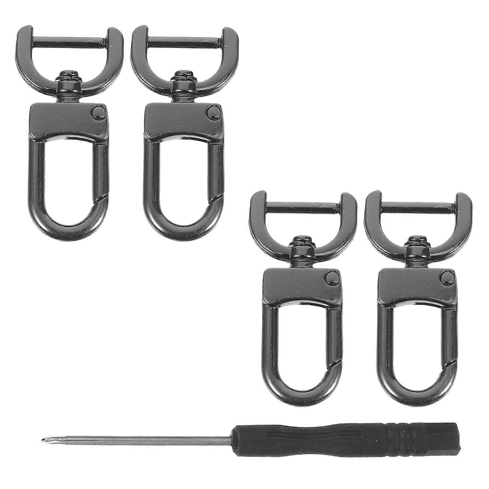 1 Set Detachable Snap Hook - Handbag Clasps Swivel Snap Hooks With Screwdriver For Purse Straps - Alloy Purse Strap Connectors Hardware For Handbags B