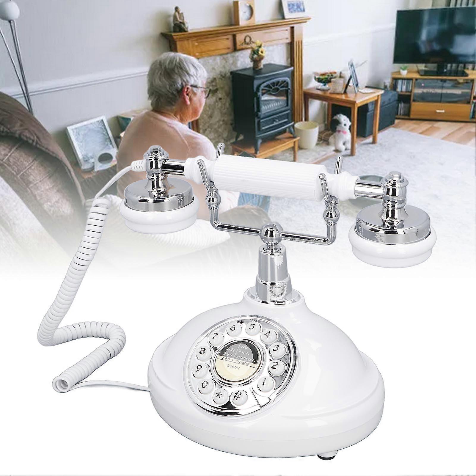 Retro Style Landline Phone Vintage Call Telephone Classic Desk Phone With Large Keypad for Home 