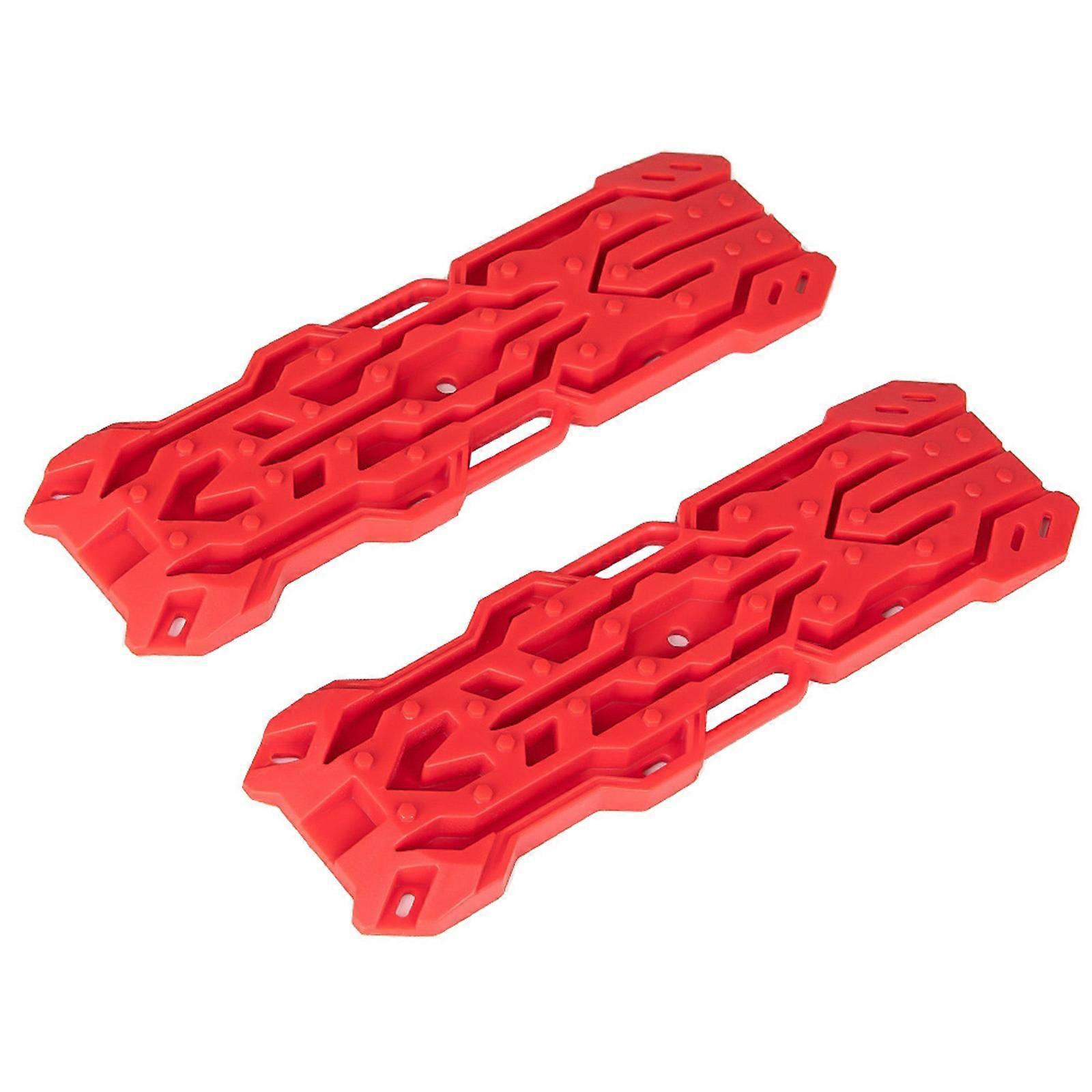 Multiuse Traction Solution Recovery Board For Remote Control Crawlers 1/10 1/8 Scale Model Car Modified Part Decoration  Red