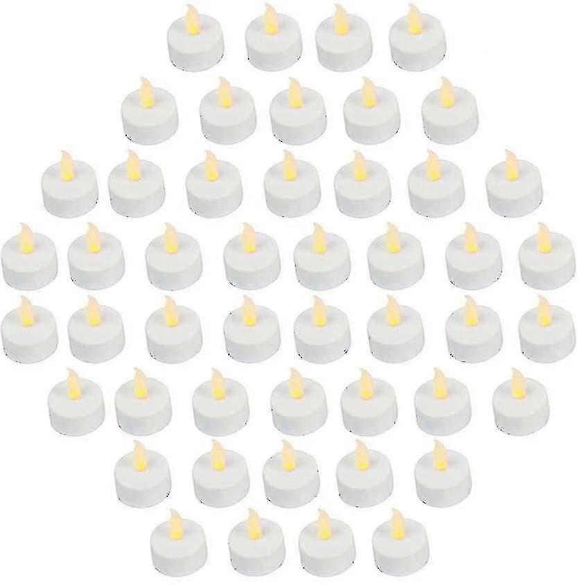 Realistic LED tealights for table decor - 48 pack with batteries