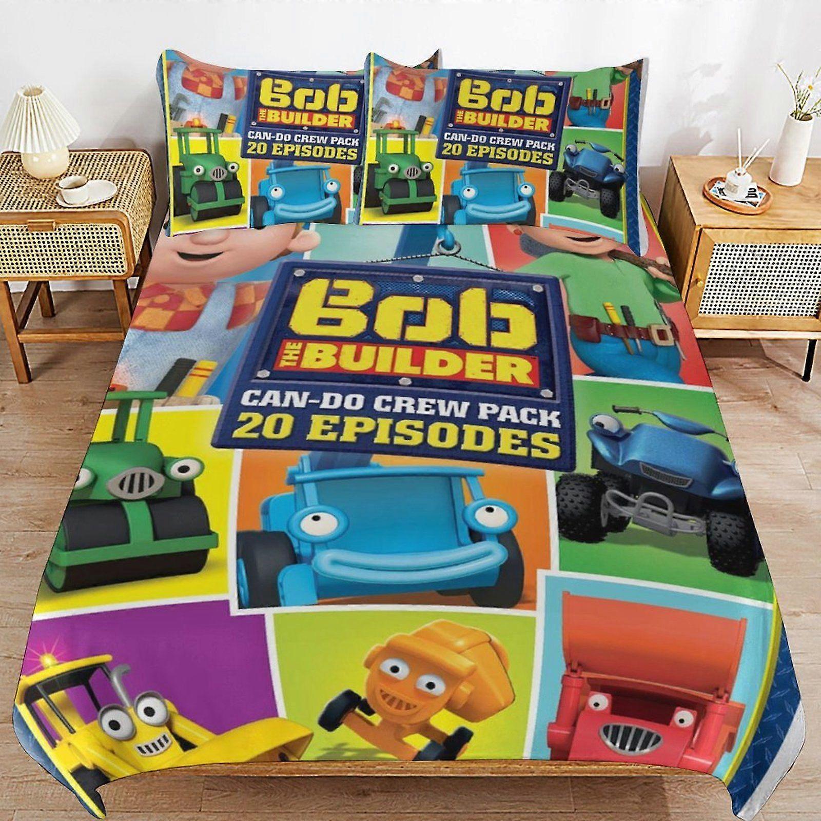 w658 Bob the Builder Simple Function Soft Fabric Quick Wash Long Lasting Duvet Cover Sets for Daily Comfort m658