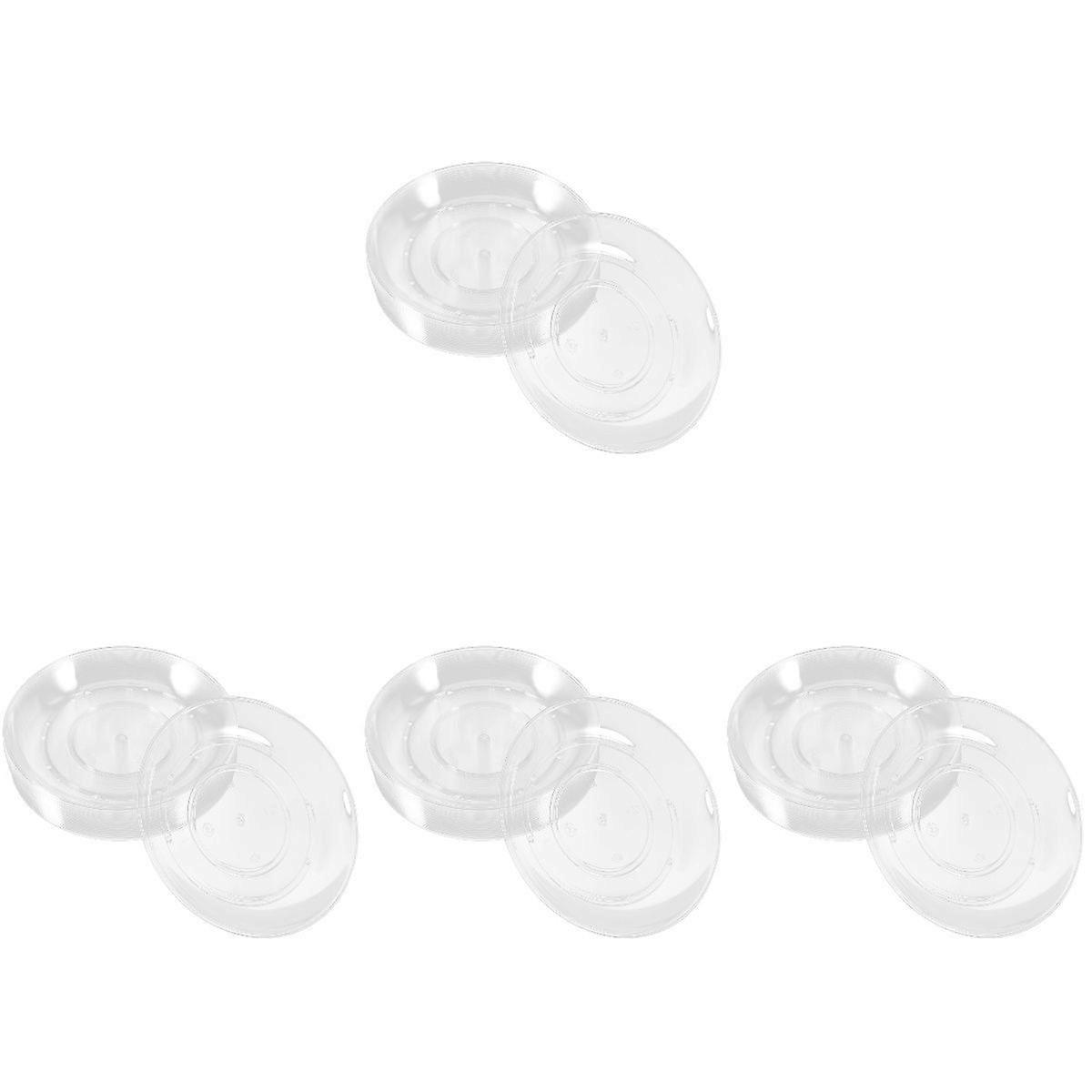 80 pcs  Thickened and Clear Plates Party Snack Fruit Appetizer Plates Reusable Plates