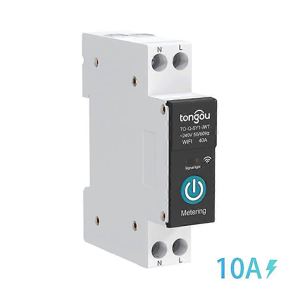 Tuya With Metering Wifi Smart Circuit Breaker Switch 1p 63a Din Rail Smart Home