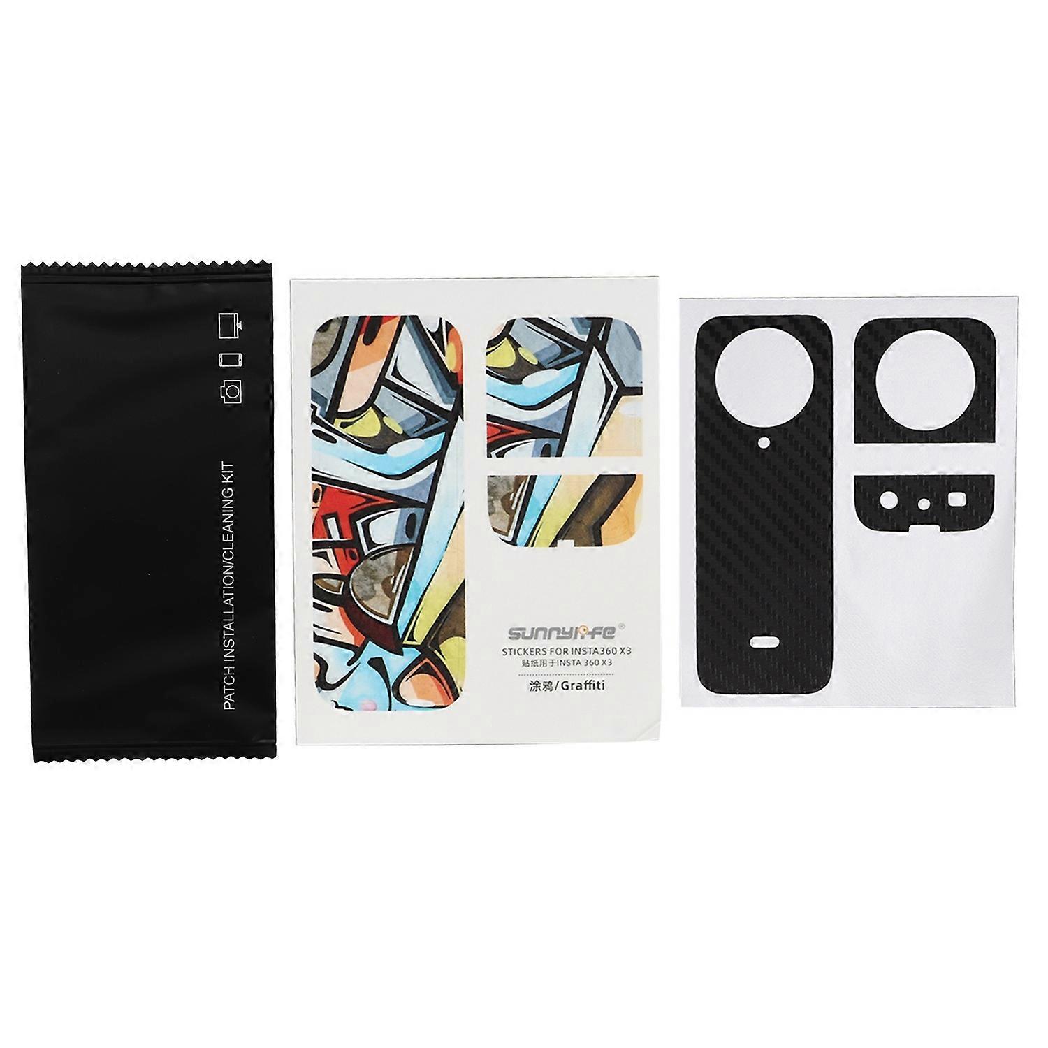 Cartoon Pattern PVC Stickers Panorama Camera PVC Sticker Protective Anti Scratch Film for Insta360 X