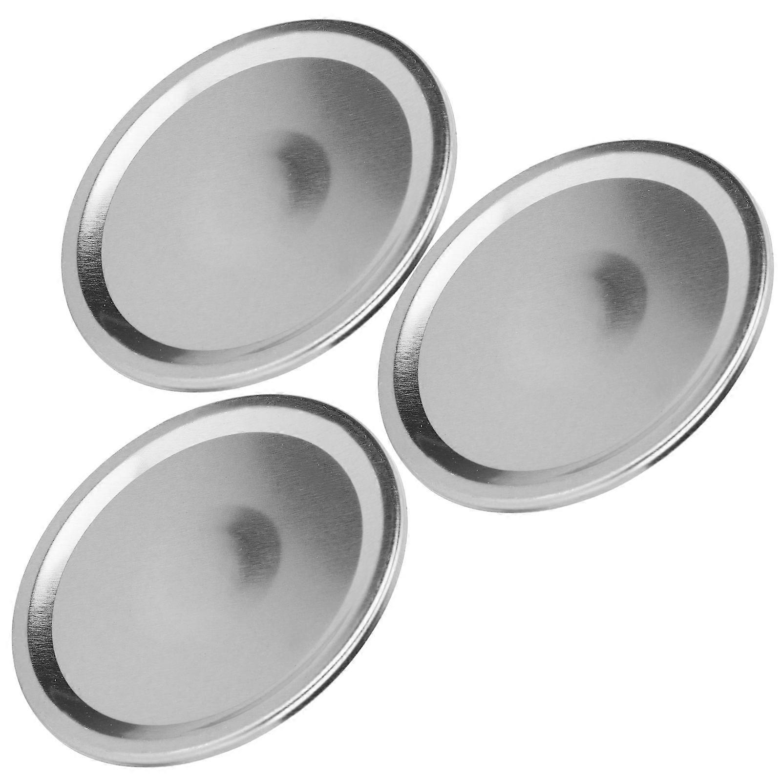 24PCS Round Split Type Lids Canning Jar Sealing Storage Covers for Regular Wide Mouth Jar(Silver 70mm)SH