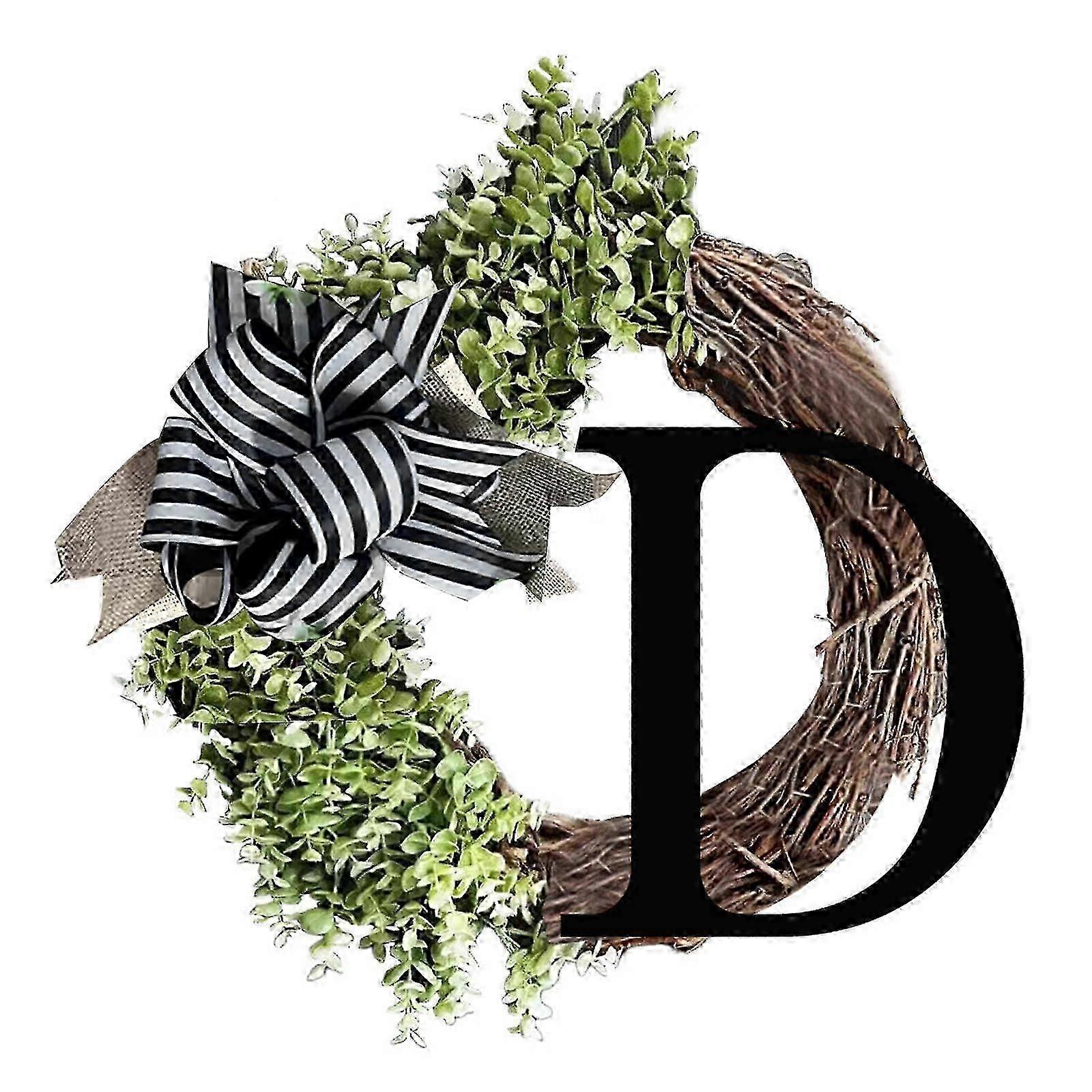 Last Name Year Round Front Door Wreath,Decorative Hanging Plaques In Front Of The Door