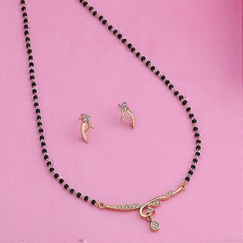 Estele 24k Gold Celestial Mangalsutra Necklace Set