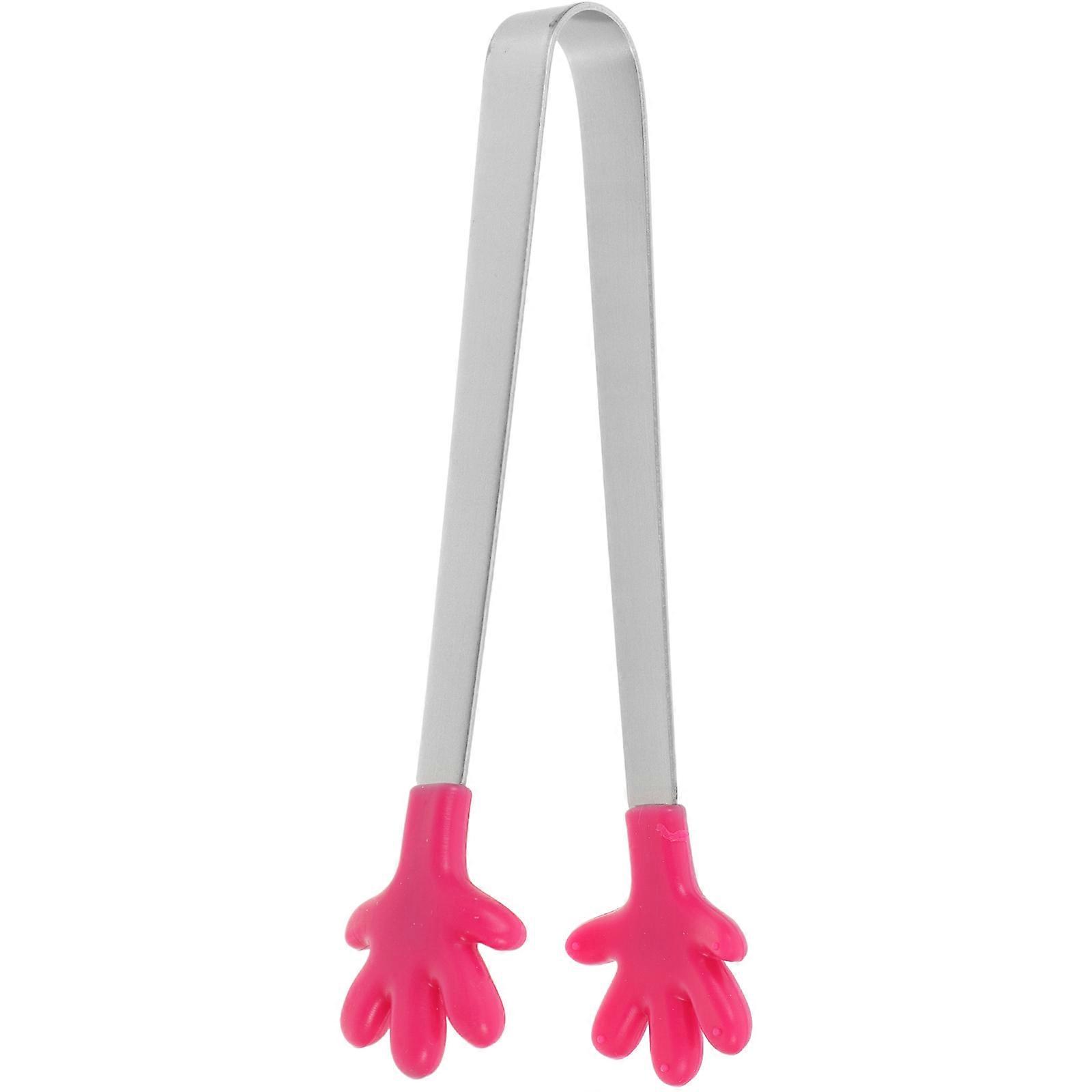 Kitchen Gadget Premium Mini Tongs for Cooking Rose Red