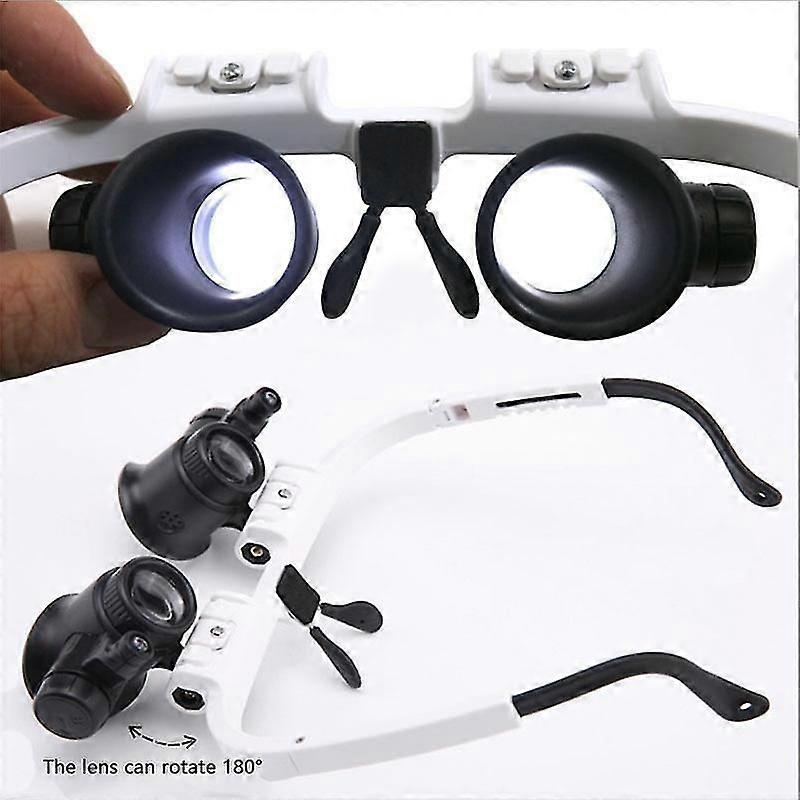 9892h-1 Spectacle Magnifier Multifunctional Headband Magnifying Glasses With Light With 8x 15x 23x