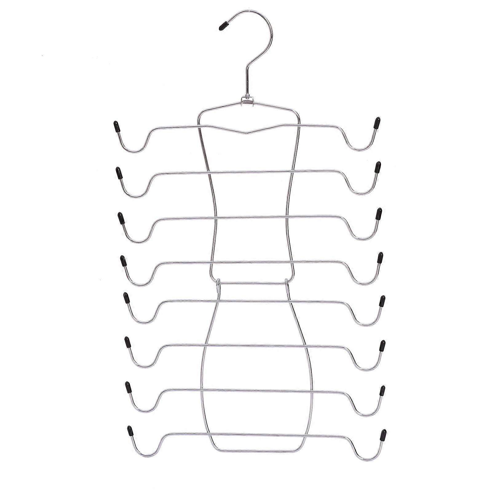 Space Efficient Garment Hanger With 3 Tiers Ideal For Bras Tanks Tops Solid Iron Construction Storage Tool Multicolor