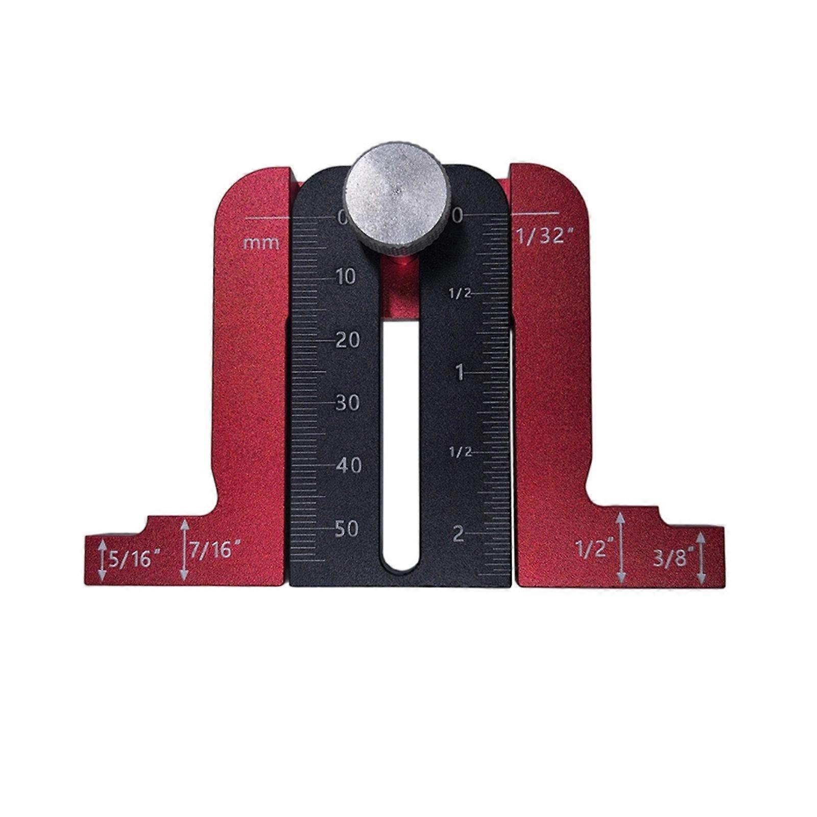 Aluminum Height Calibration Tool With Fine Adjustment Mechanism for Routers Height Gauge Multicolor