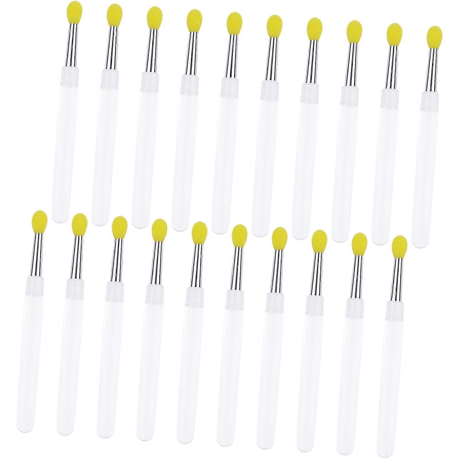 20 Pack Sanitary Cosmetic Brushes Silicone Lip Applicator With Dustproof Design Gentle for Multipurpose Use Multicolor