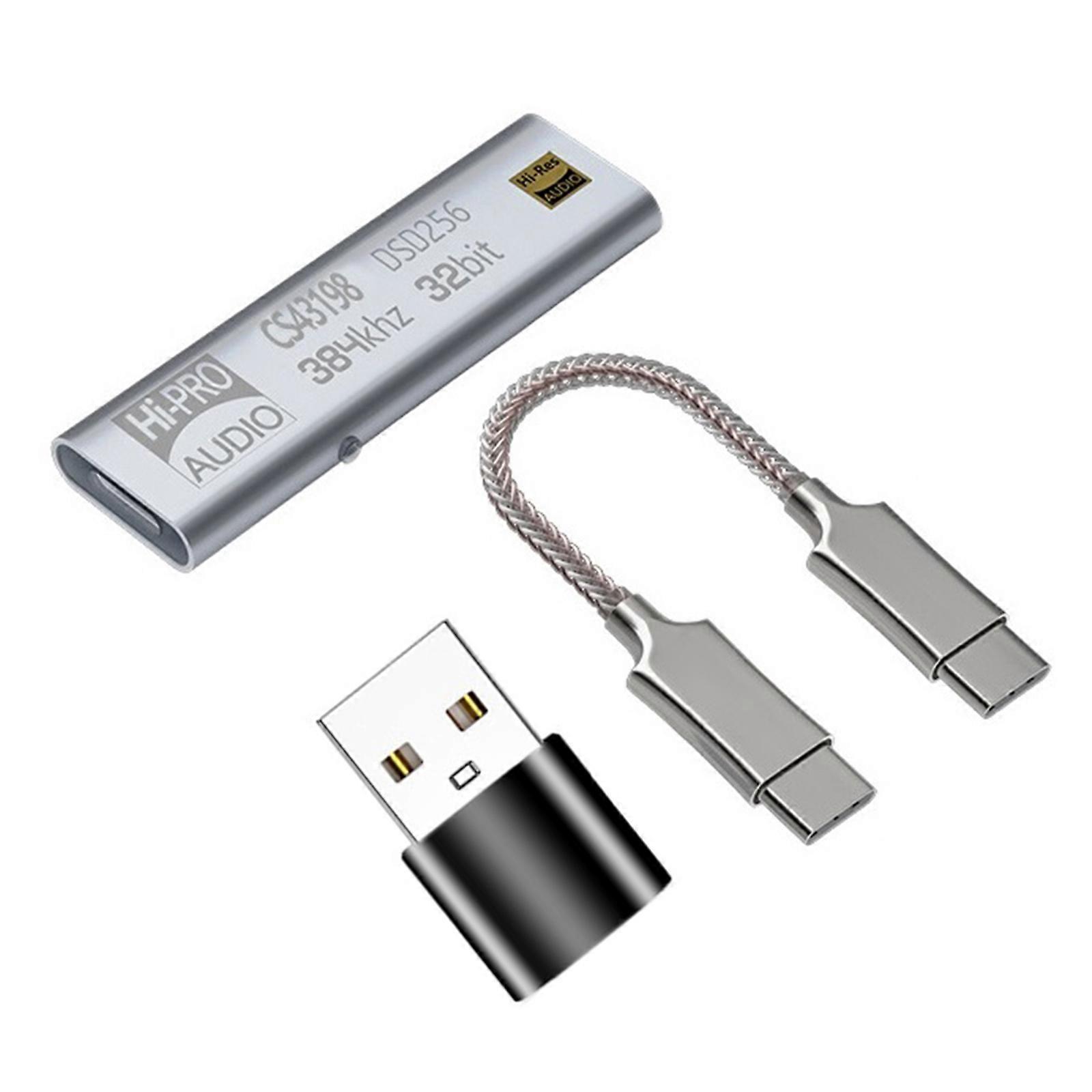 Headphone Amplifier CS43198 Decoding Chip DSD64-258 384Khz 32Bit Dongle Amp USB C To 3.5mm Earphone Amplifier Multicolor