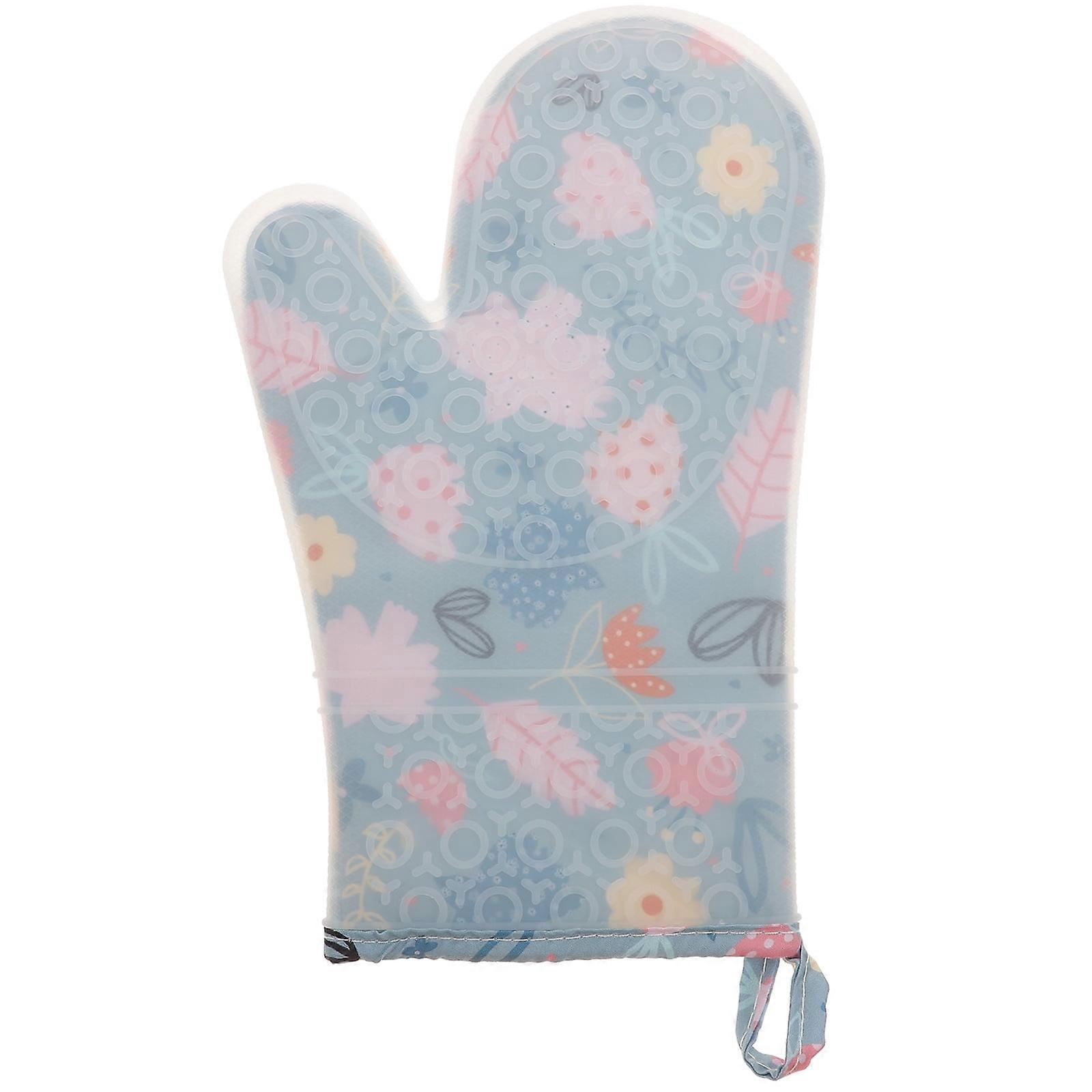 Microwave Oven Gloves High Temperature Resistant Oven Mitten for Baking