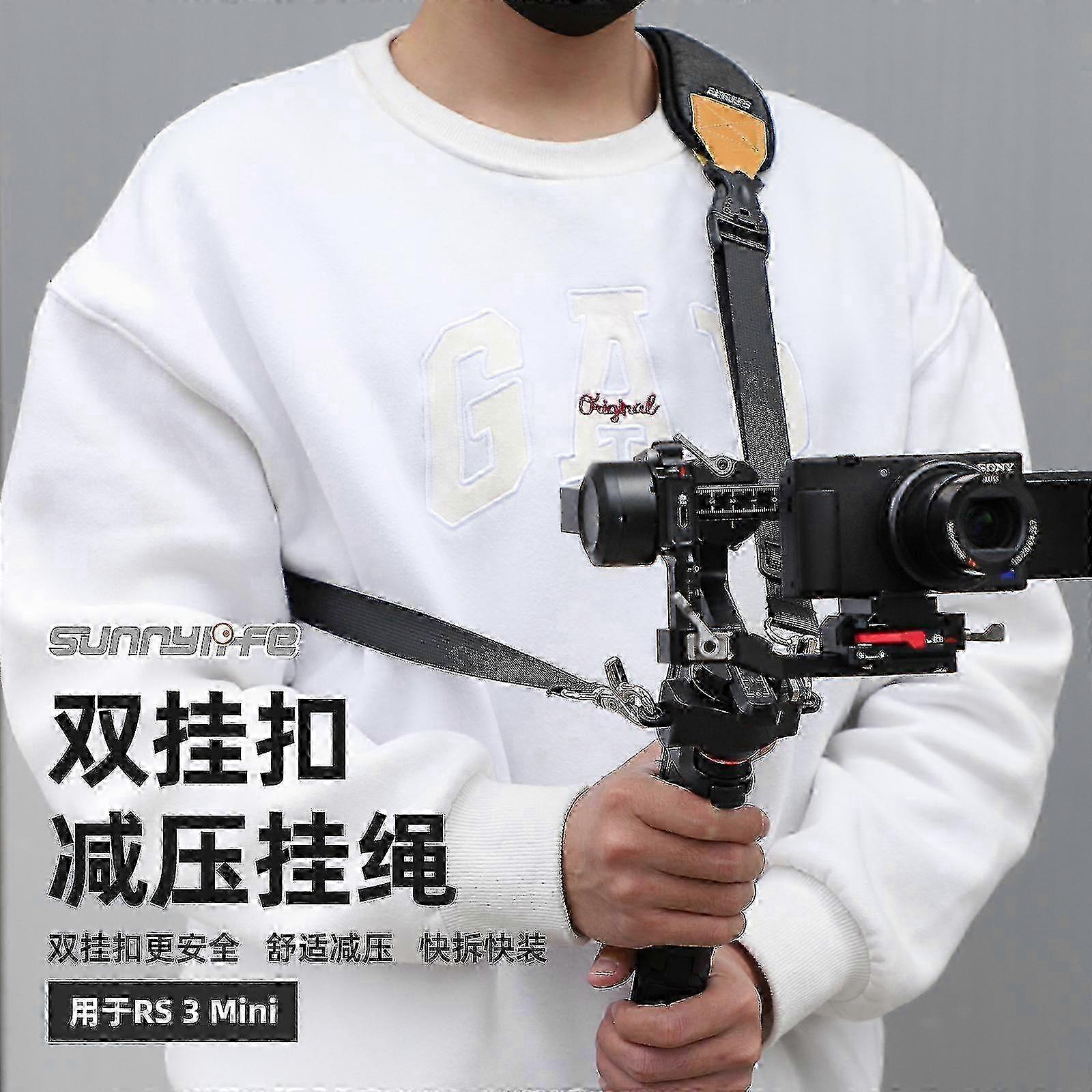 Tib For Dji Rs3 Mini Lanyard, Handheld Gimbal Dual Buckle Comfort Shoulder Strap For Dji Rs3 Mini Accessory