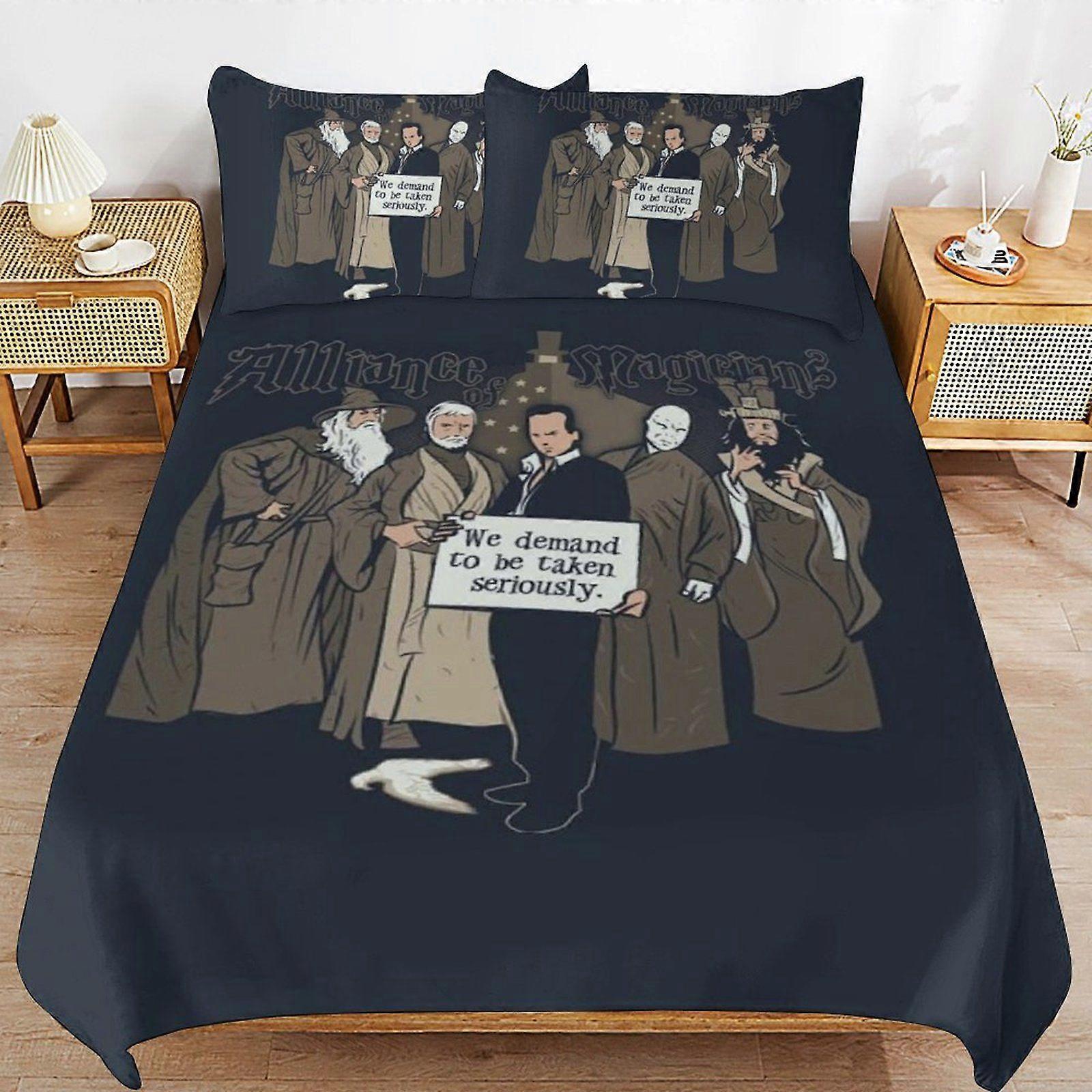k348 Harry Potter Smooth Fabric Durable Zipper Comfortable Texture Machine Washable Duvet Cover Sets for Bed p348