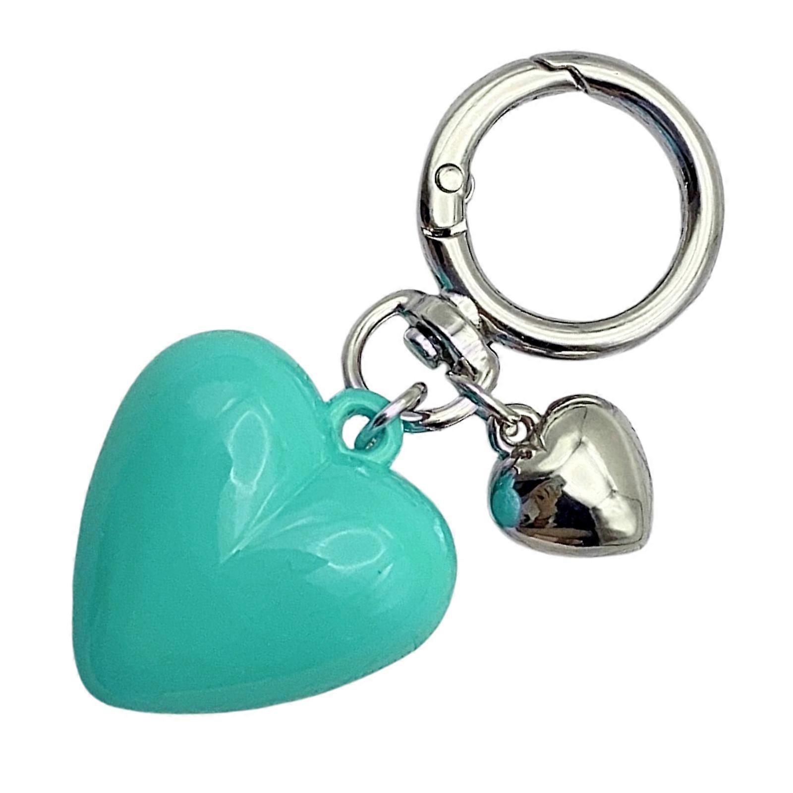 Elegant Big Heart Key Chain Crafted with Resin and Alloy Multifuntional Addition to Fashion Ensembles for Any Occasion  Blue
