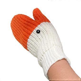 Luvas de inverno unissex, luvas de tricô elásticas, luvas quentes de dedos inteiros para homens e mulheres, luvas fofas com desenhos animados, multicoloridas.