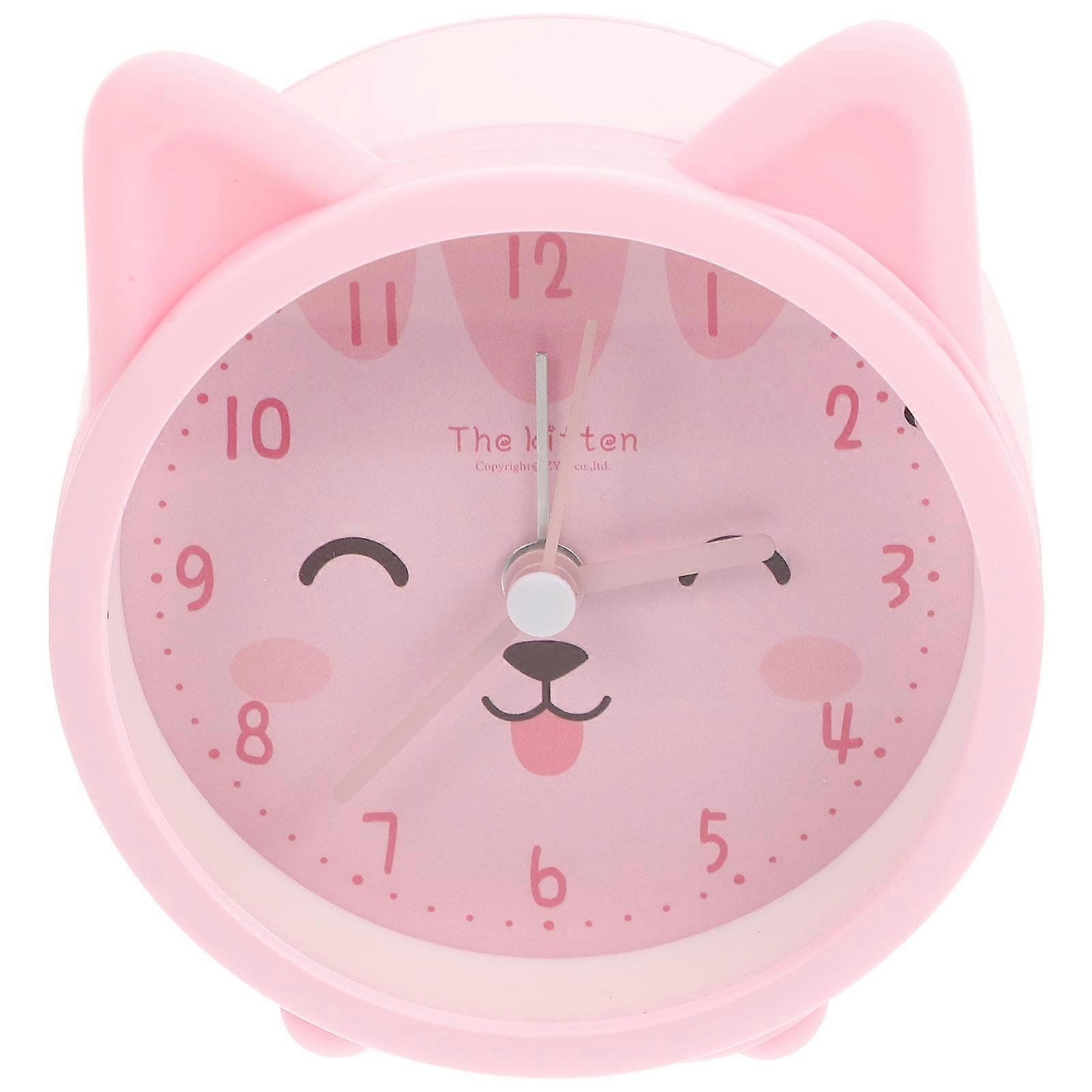 Lovely Kitten Ear Alarm Clock Mute Alarm Clock Desktop Alarm Clock Without Battery