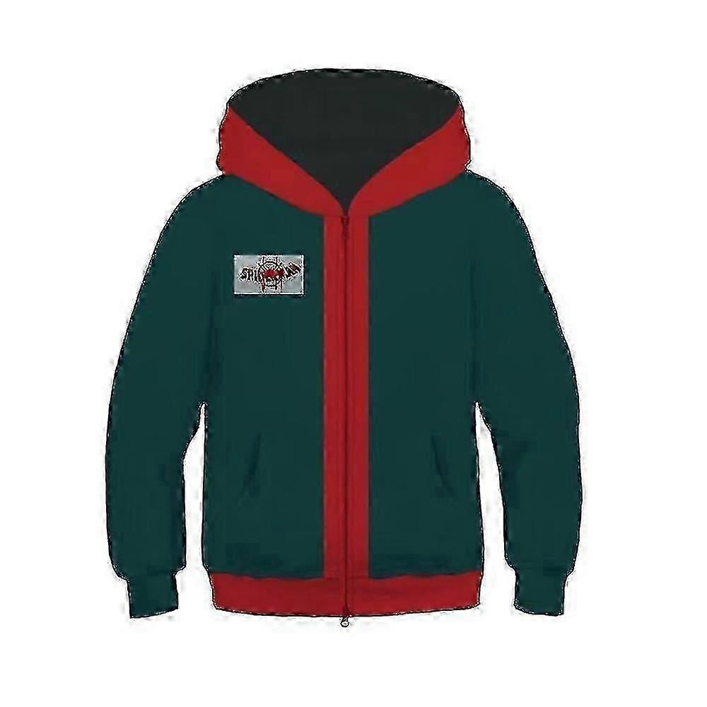 Kids Verse Miles Morales Cosplay Spiderman Jacket Coat Hooded Tops 4-13 Years