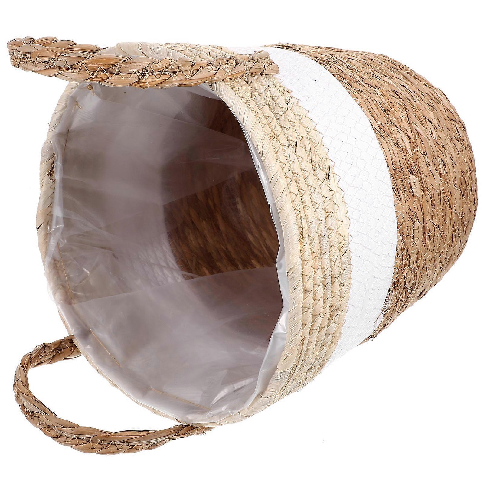 Decorative Grass Woven Flower Basket for Storage Use Rustic Multi Basket