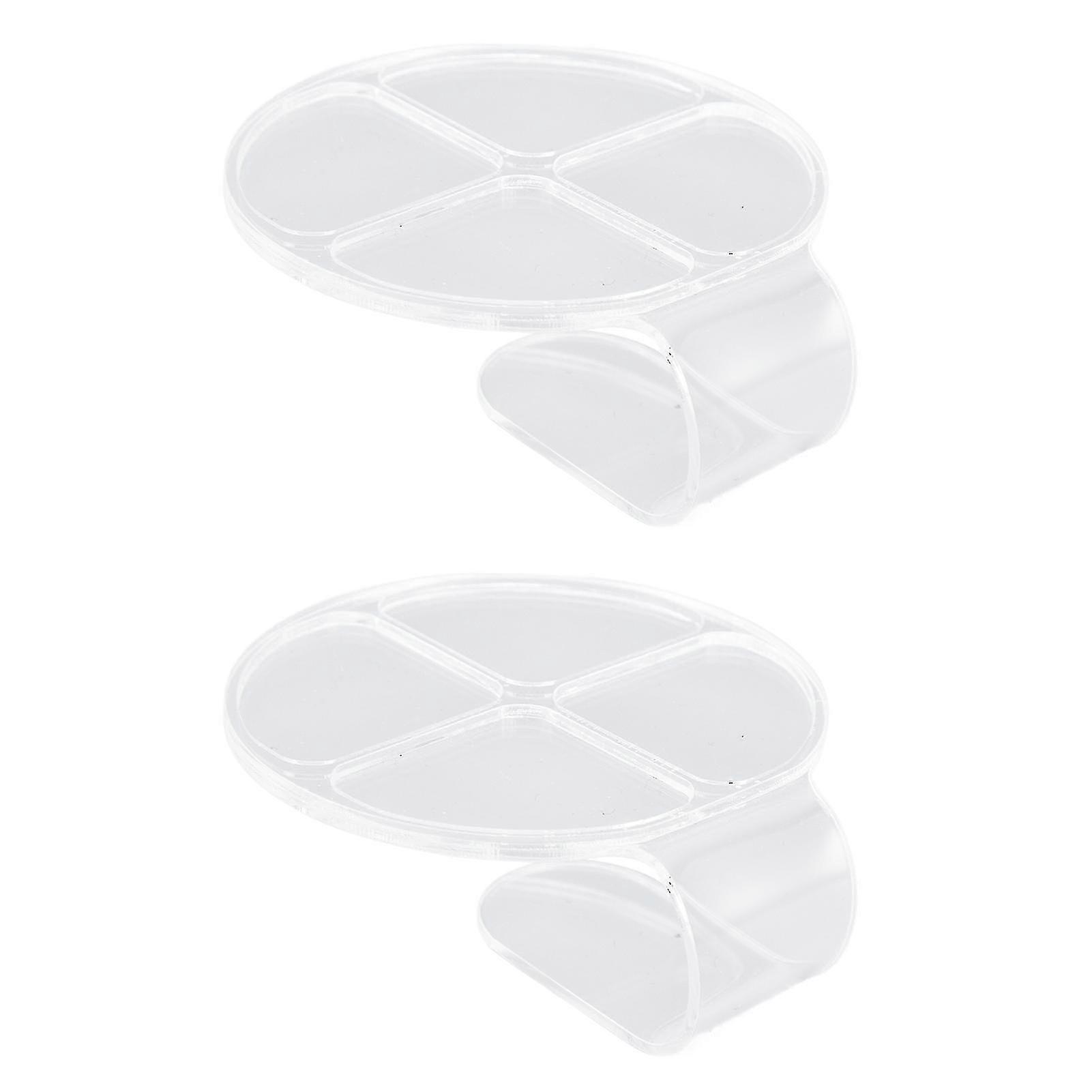 2025 Nail Art Palette Acrylic Material High Transparency Handle Design Simple Operation Makeup Mixing Tray