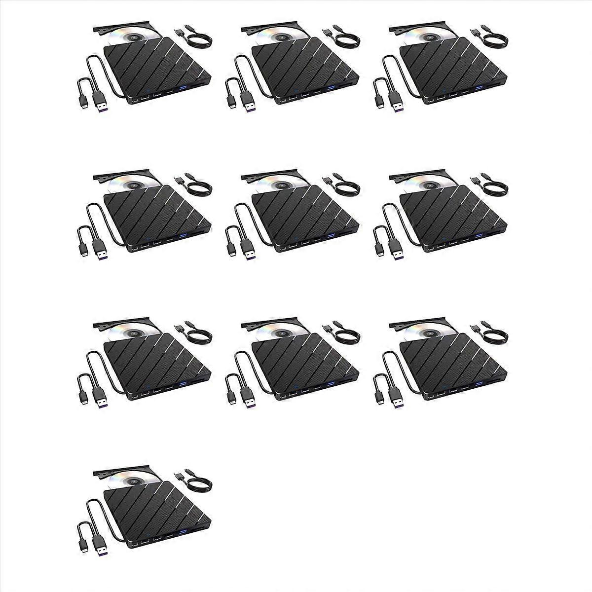 10X External CD/DVD Drive for Laptop, 7 in 1 USB Ultra-Slim CD/DVD Player Burner, Burner Writer Exte