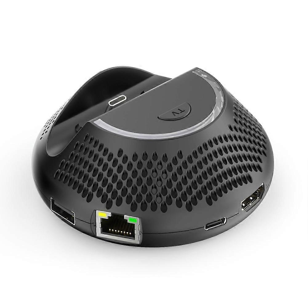 For Switch 2 TV Dock with Gigabit Ethernet Port RGB Ambient Light HDMI 4K Output Portable Stand