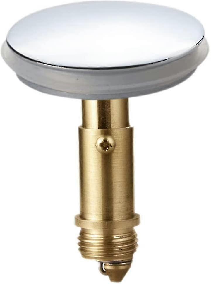 Push Pop-Up Sink Stopper Drain Replacement for Kitchen & Bathroom Sinks, Silver/Gold, 1-Piece