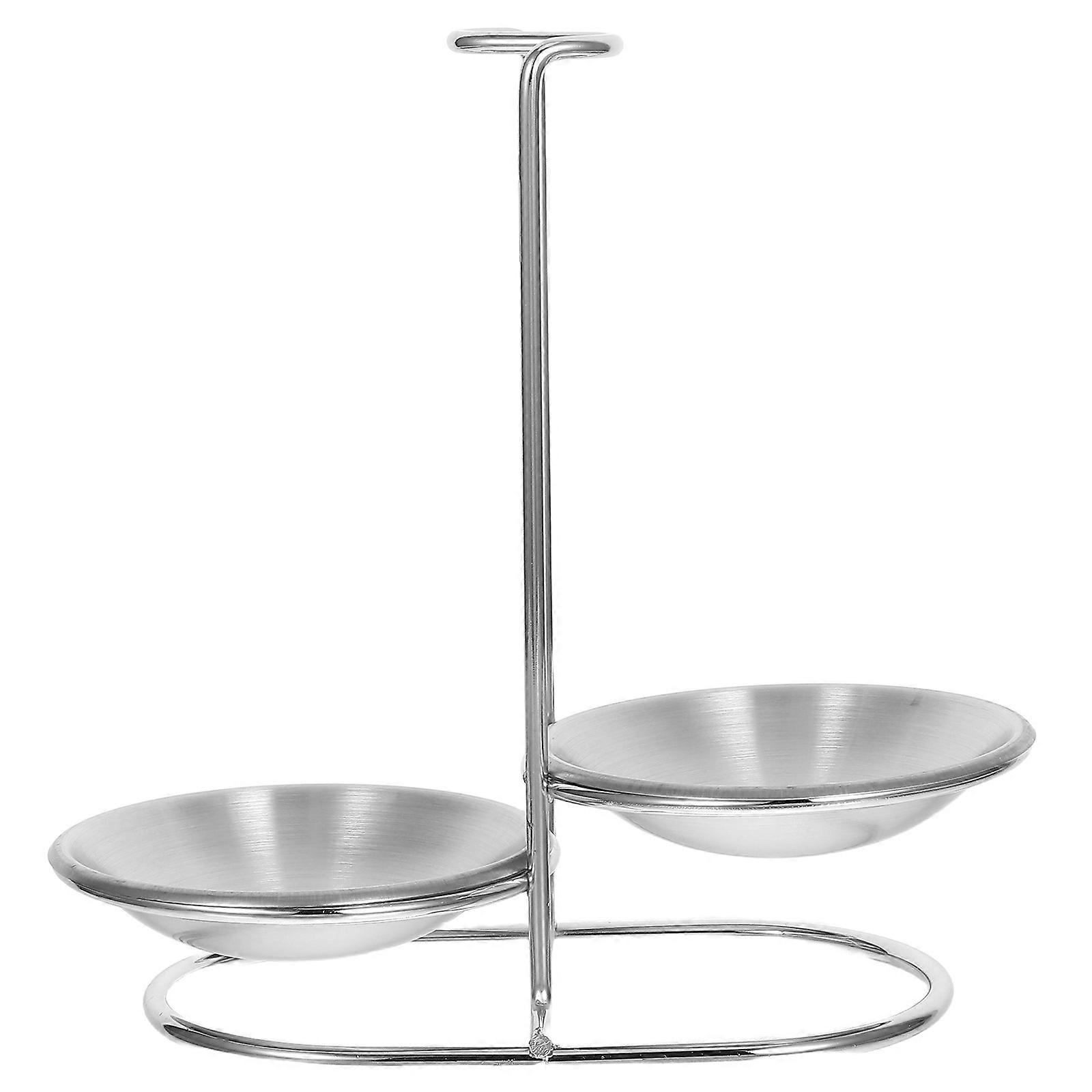 Silver Spoon Rest Rack for Kitchen Use with Stainless Steel Tray