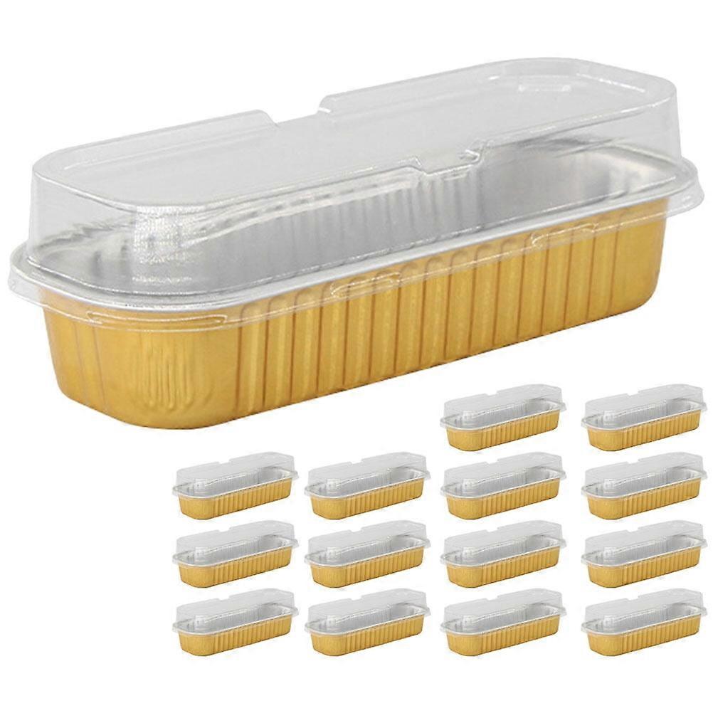 Cabilock 50Pcs Aluminum Foil Cake Box Bread Container Disposable Baking Tray
