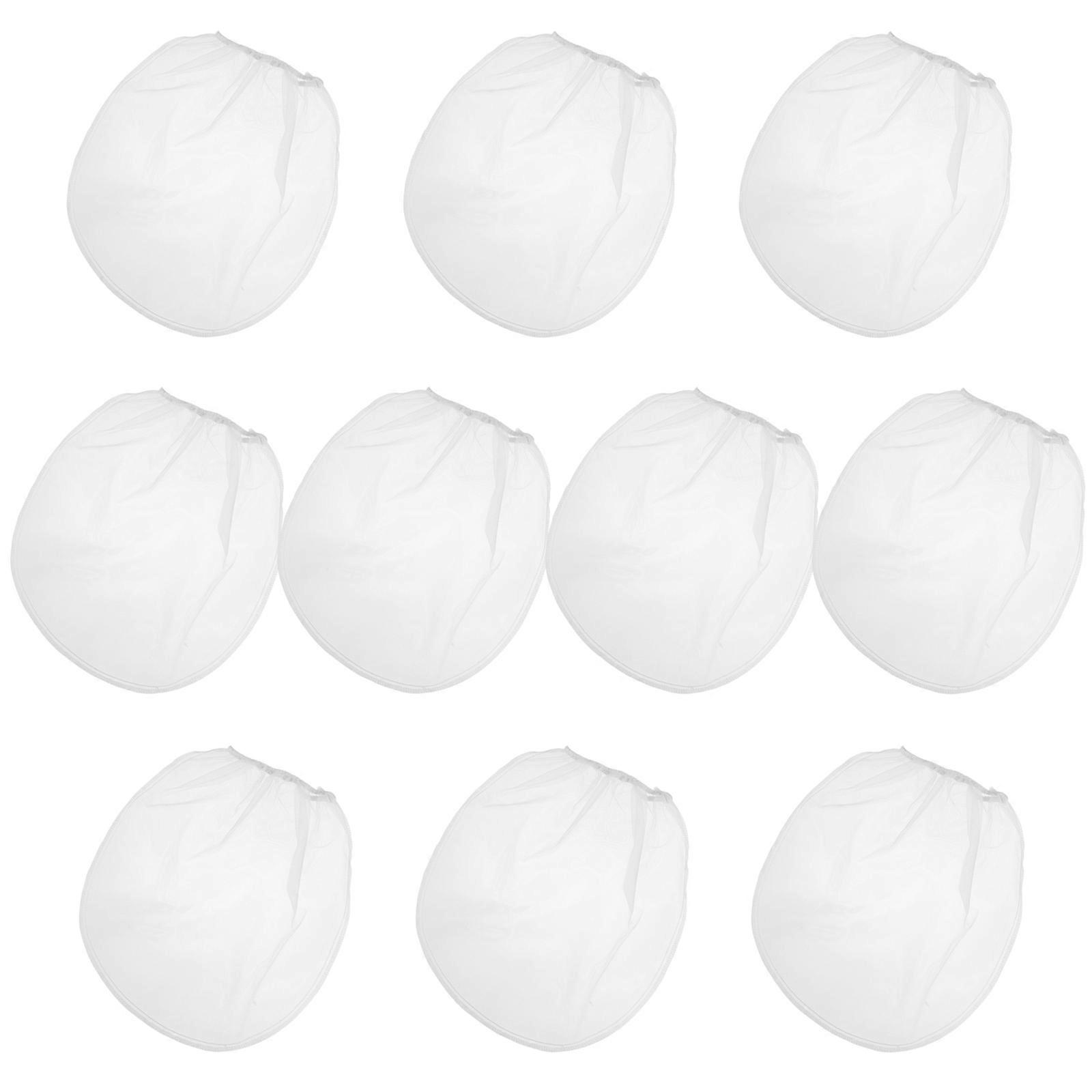Oil Paint Filter Bag Drawstring for Efficient Filtration 10Pcs White Mesh Bags
